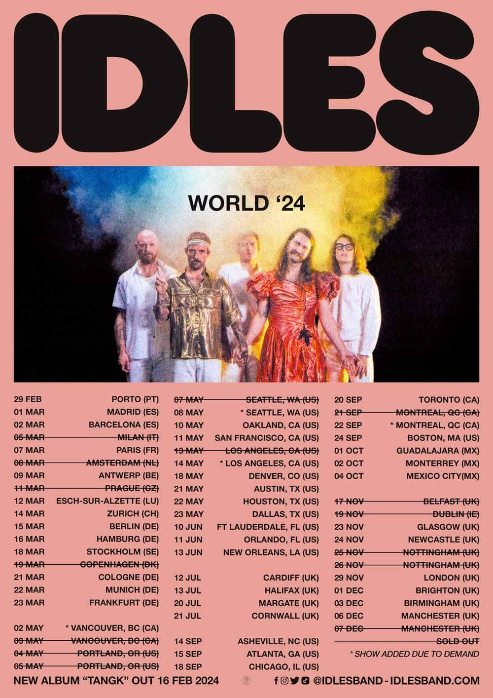 IDLES TICKETS Alexandra Palace, London, UK